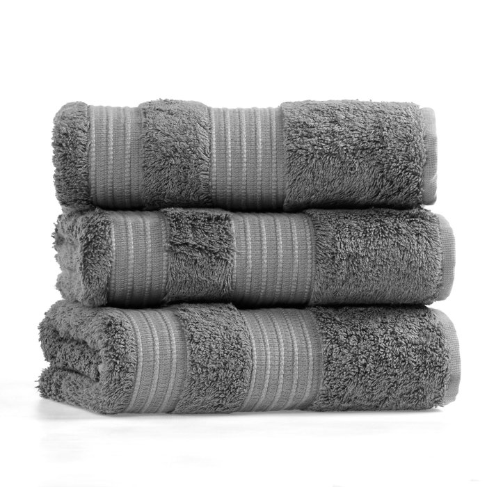 Mijölnir London Bath - Toalla de Baño Lujo Color Gris Oscuro, 60% Algodón/40% Bambú, 685 gr/m², 100x180 cm